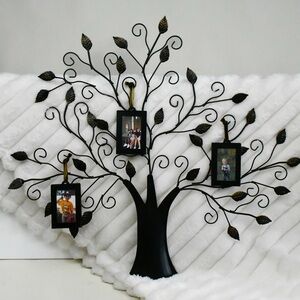 Elegant Black Family Tree Photo Frame